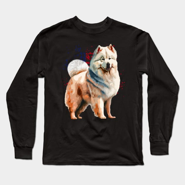 Frosty Fluffiness Samoyed Chronicles, Tee Triumph for Dog Lovers Long Sleeve T-Shirt by Kevin Jones Art